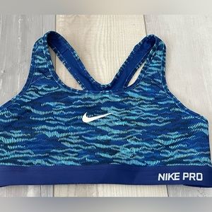 Nike PRO CLASSIC Blue Sports Bra Size M